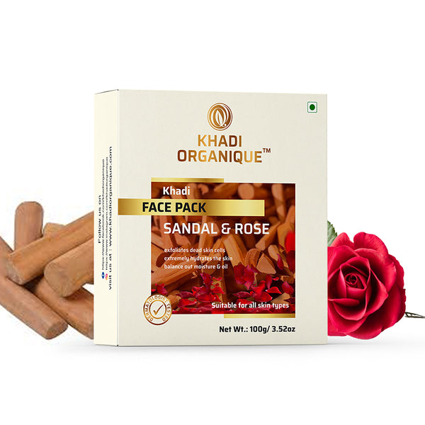 Khadi Organique Sandal & Rose Face Pack