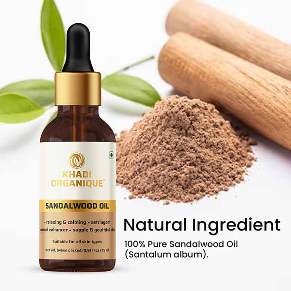Khadi Organique Sandalwood Aromatic Oil - 15 ml