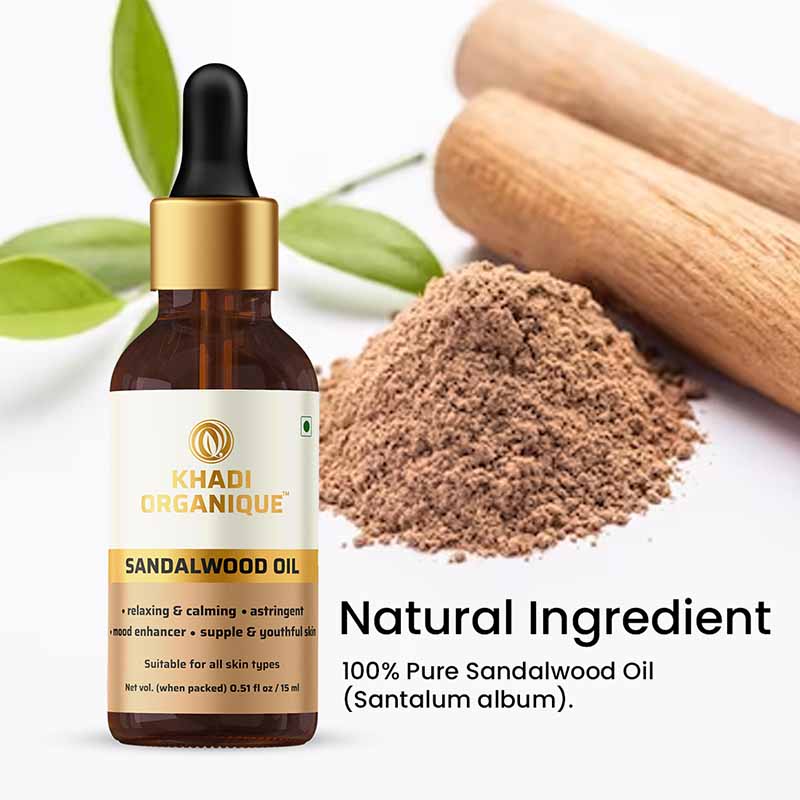 Khadi Organique Sandalwood Aromatic Oil - 15 ml