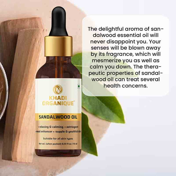 Khadi Organique Sandalwood Aromatic Oil - 15 ml