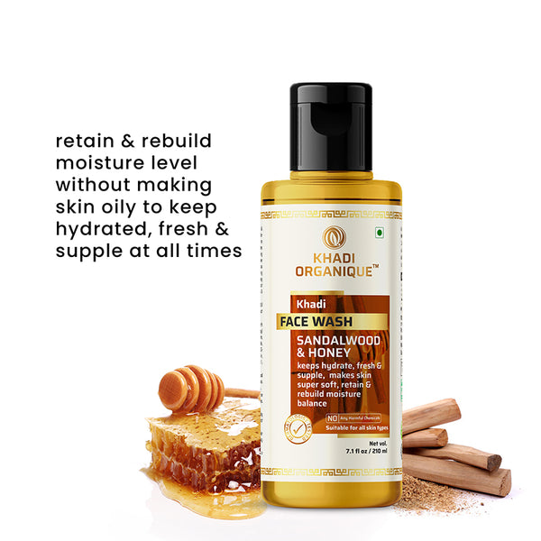 Khadi Organique Sandalwood & Honey Face Wash