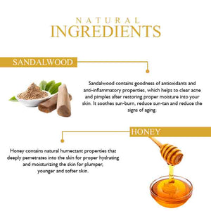 Khadi Organique Sandalwood and Honey Face Wash - pack of 2