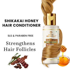 Khadi Organique Shikakai Honey Hair Conditioner - SLS And Paraben Free - 210ml
