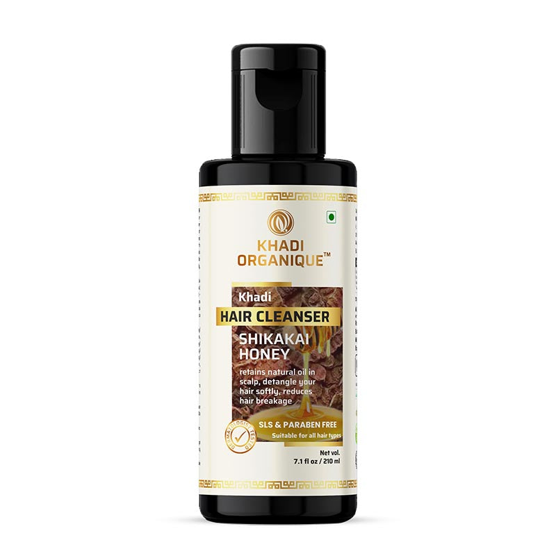 Khadi Organique Shikakai Honey Hair Cleanser (Shampoo) - SLS And Paraben Free -210ml
