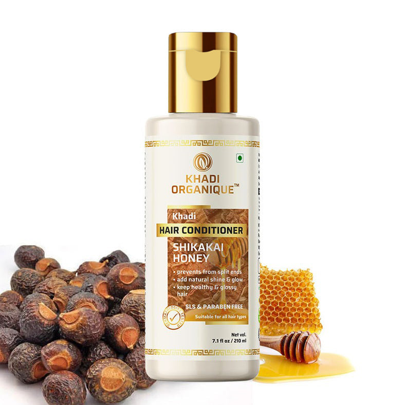 Khadi Organique Shikakai Honey Hair Conditioner - SLS And Paraben Free - 210ml