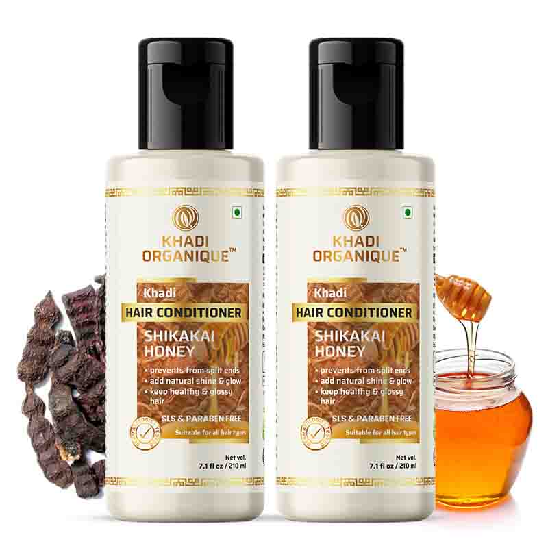Khadi Organique Shikakai & Honey Hair Conditioner SLS Free - Pack of 2