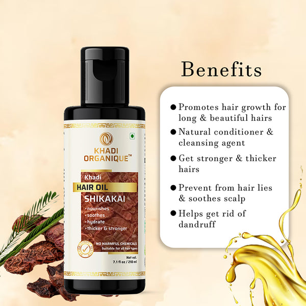Khadi Organique Shikakai Hair Oil -210ml