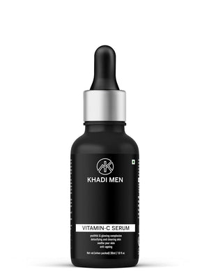 Khadi Men Vitamin C Face Serum For Anti-Aging Brightening Serum with Hyaluronic Acid & Natural Antioxidants for Youthful Radiance