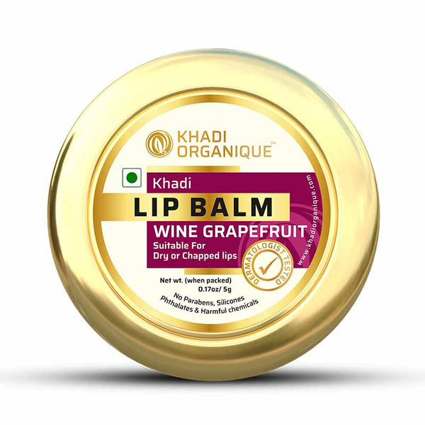 Khadi Organique Wine Grapefruit Lip Balm