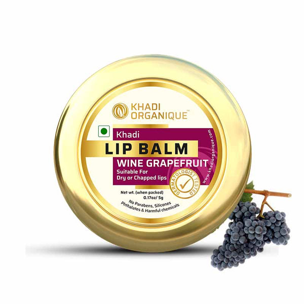 Khadi Organique Wine Grapefruit Lip Balm