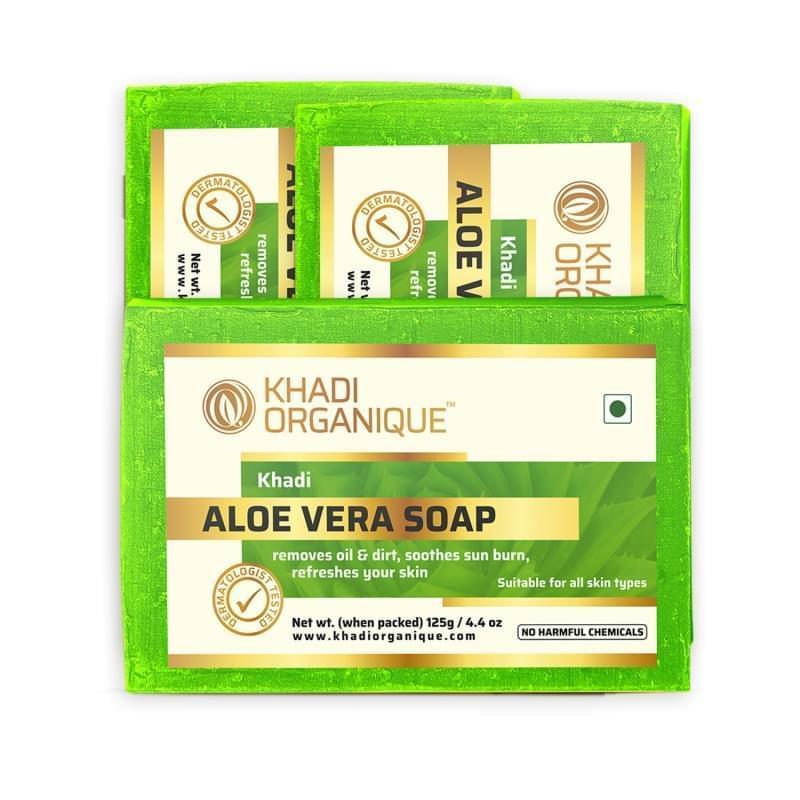 Khadi Organique Aloe Vera Soap (Pack Of 3)
