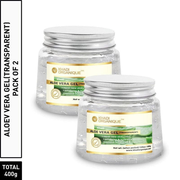 Khadi Organique Aloevera Gel (Transparent) Pack Of 2