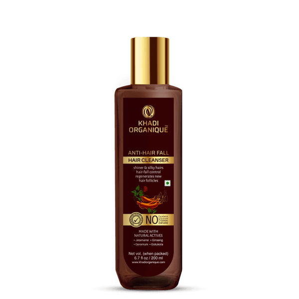Anti-Hairfall Hair Cleanser/Shampoo - SLS And Paraben Free - khadiorganique