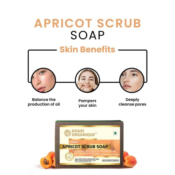 Khadi Organique Apricot Scrub Soap Combo Kit