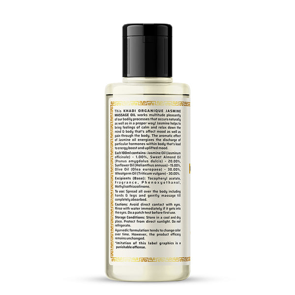 Khadi Organique Jasmine Massage Oil - 210ml