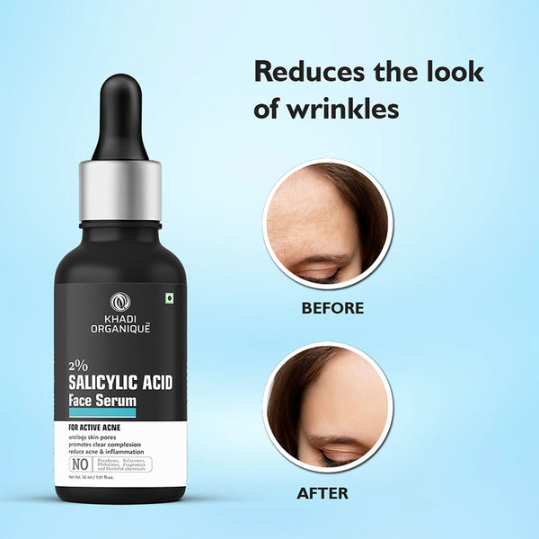 Khadi Organique Salicylic Acid 2% + Hyaluronic Acid 1% Clarifying Face Serum-30 ml