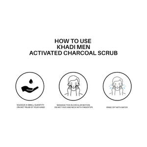 Khadi Men Activated Charcoal Scrub - Deep Cleansing & Detoxifying Exfoliant for Glowing Skin - 100GM