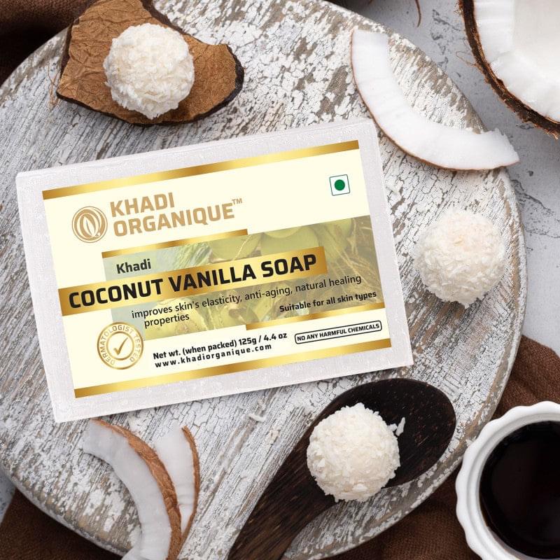 Khadi Organique Coconut Vanilla Soap Combo Kit