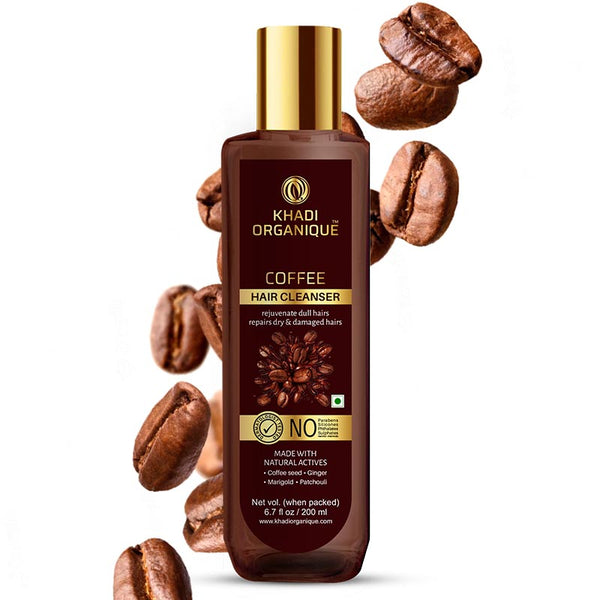 Khadi Organique Coffee Hair Cleanser/Shampoo - SLS And Paraben Free-200 ml