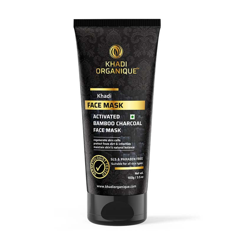 Khadi Organique Activated Bamboo Charcoal Face Mask - SLS And Paraben Free