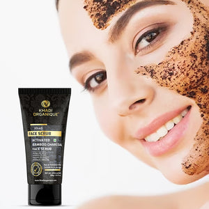 Khadi Organique Activated Bamboo Charcoal Face Scrub - SLS And Paraben Free