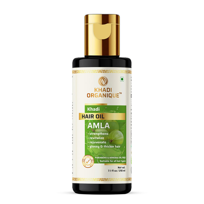 Khadi Organique Amla Hair Oil Paraben Mineral Oil Free-210ml