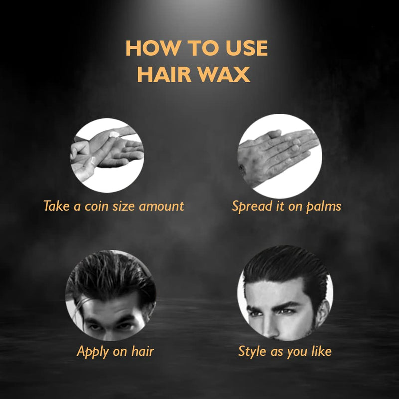 Khadi Men Stronghold Hair Wax for Men | For Natural Shine & Stylish Matte Finish with Volume | Easy Wash Off, Restylable Anytime | No Paraben, No Sulphate, No Alcohol - 50gm