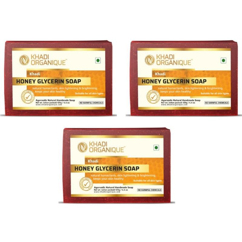 Khadi Organique Honey Glycerin Soap (Pack Of 3)