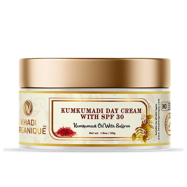 Khadi Organique Kumkumadi Day Cream With SPF 30 For Natural Skin Brightening - 50GM