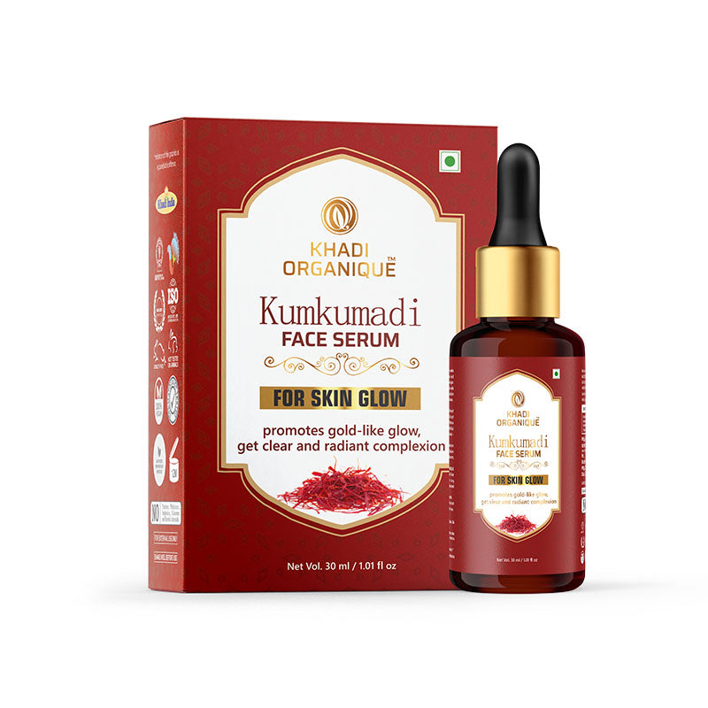 Khadi Organique Kumkumadi Face Serum For Radiance Glow Skin With 100% Natural Ingredients - 30ML