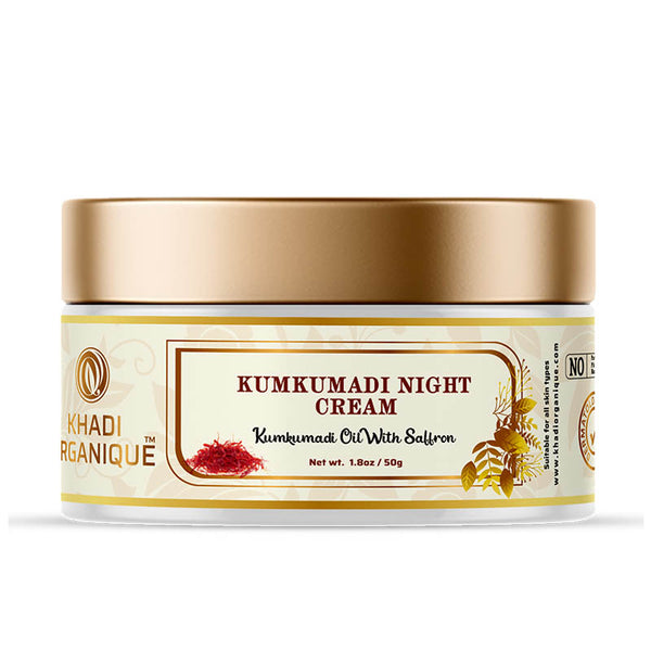 Khadi Organique Kumkumadi Night Cream For Skin Lightening & Skin Brightening - 50GM
