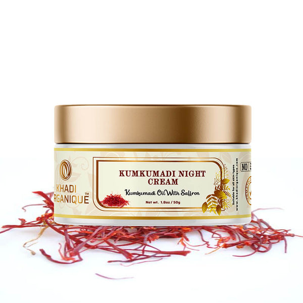Khadi Organique Kumkumadi Night Cream For Skin Lightening & Skin Brightening - 50GM