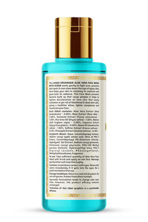 Khadi Organique Aloe Vera With Scrub Face Wash - SLS And Paraben Free