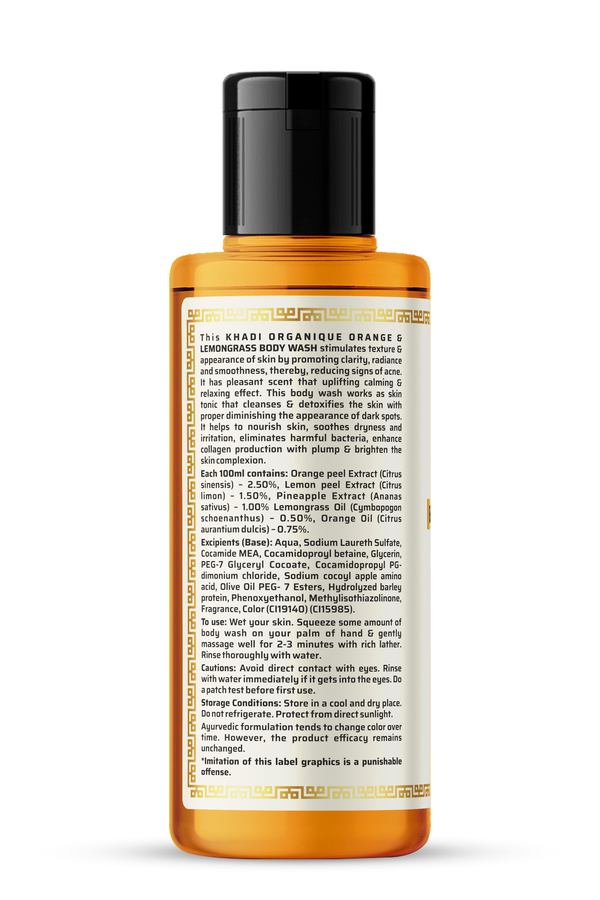 Khadi Organique Orange & Lemongrass Body Wash