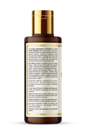 Khadi Organique Lavender & Ylang Ylang Masaage Oil Paraben Mineral Oil Free - 210ml