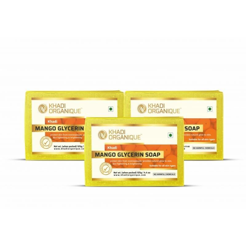 KHADI ORGANIQUE  MANGO GLYCERIN SOAP (Pack Of 3)