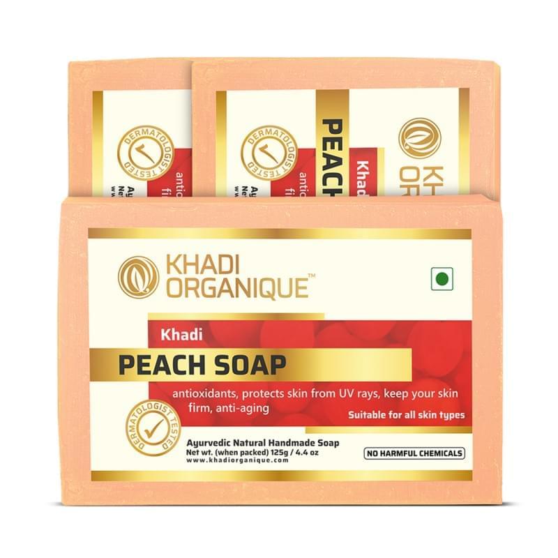 KHADI ORGANIQUE  PEACH SOAP (Pack Of 3)