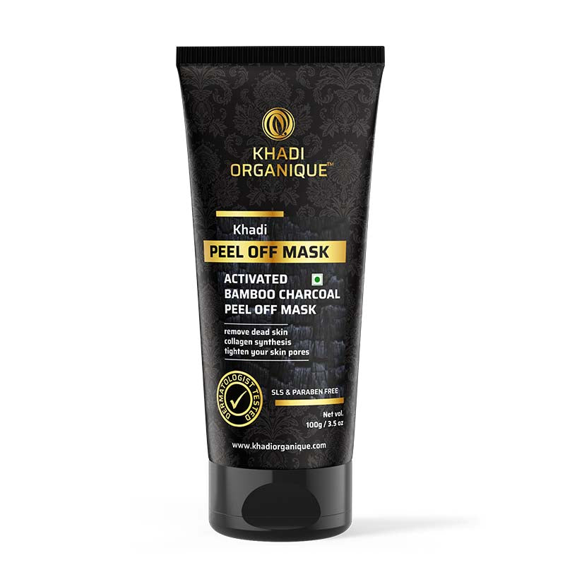 Khadi Organique Activated Bamboo Charcoal Peel Off Mask  - SLS And Paraben Free
