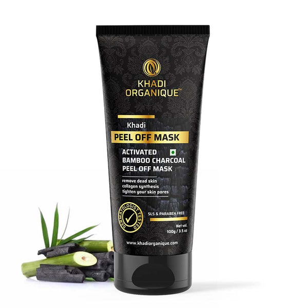 Khadi Organique Activated Bamboo Charcoal Peel Off Mask  - SLS And Paraben Free