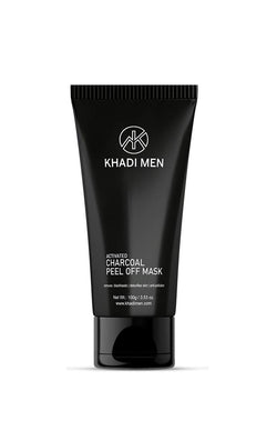 Khadi Men Activated Charcoal Peel Off Mask - Blackhead Remover & Exfoliating Face Mask for Clear Skin - 100GM