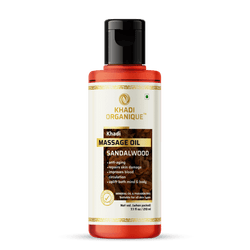 Khadi Organique Sandalwood Massage Oil- Without Mineral Oil-210 ml