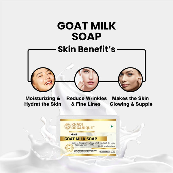 KHADI ORGANIQUE GOAT MILK SOAP (Pack Of 3)