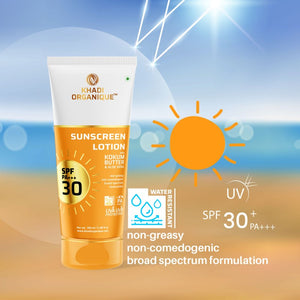 Khadi Organique Sunscreen Lotion SPF 30 With Kokum Butter and Aloe Vera