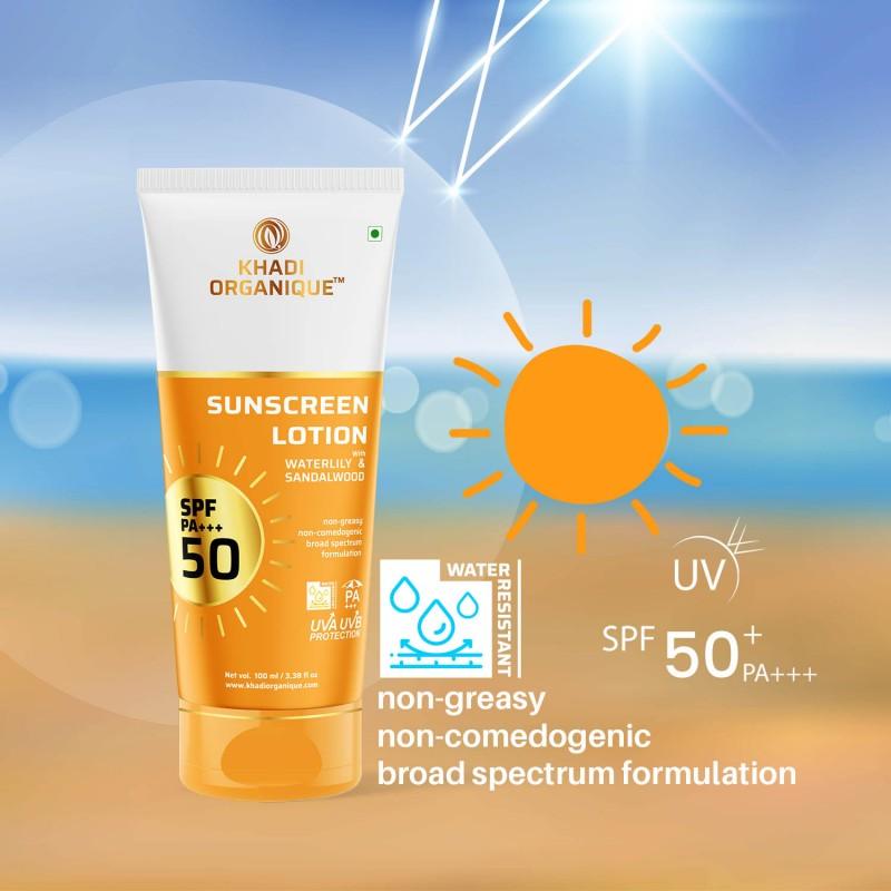 Khadi Organique Sunscreen Lotion SPF 50 - khadiorganique