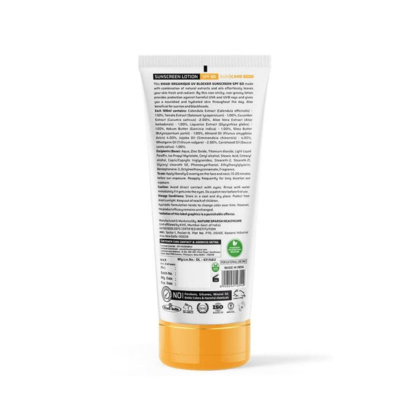 Khadi Organique Sunscreen Lotion SPF 60 - khadiorganique