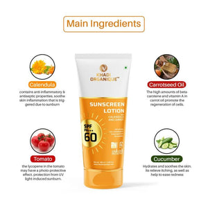 Khadi Organique Sunscreen Lotion SPF 60 - khadiorganique