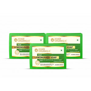 Khadi Organique Lemongrass Soap (Pack Of 3)