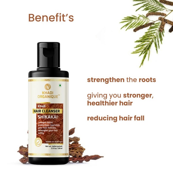 Khadi Organique Shikakai Hair Cleanser(Shampoo)-210ml