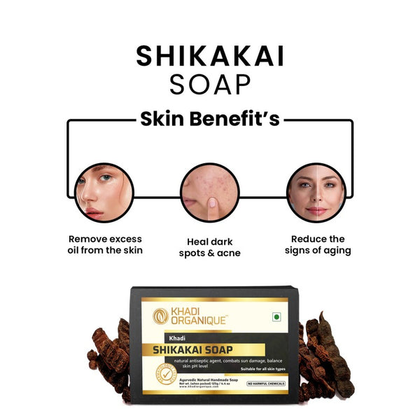 KHADI ORGANIQUE SHIKAKAI SOAP (Pack Of 3)
