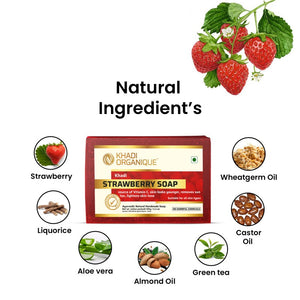 Khadi Organique Strawberry Soap (Pack Of 3)